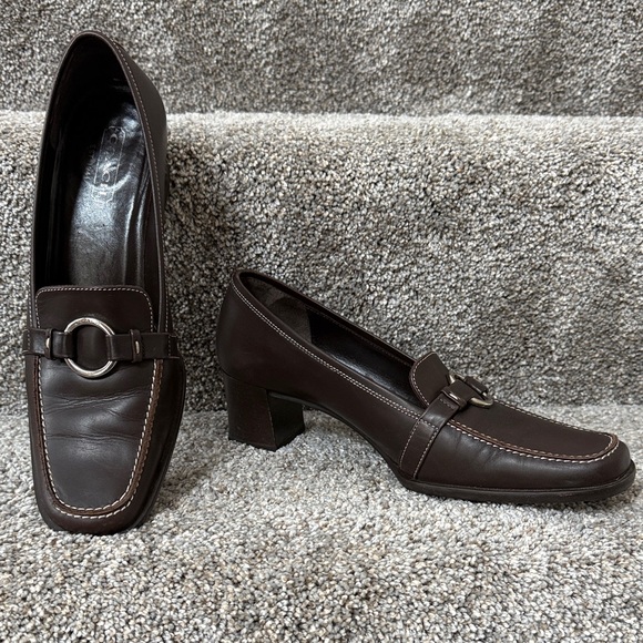Coach Dark Brown Leather Loafers